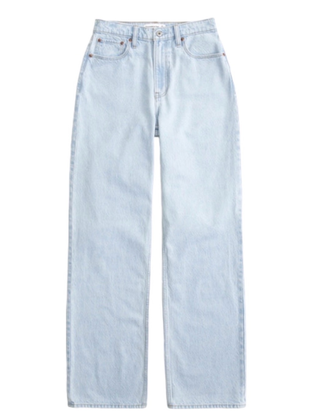 CURVE LOVE • Light Wash High-Rise Straight Leg Women’s Jeans